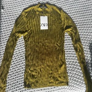 Green Reflective Silk Body Suit ZARA - Limited (medium)